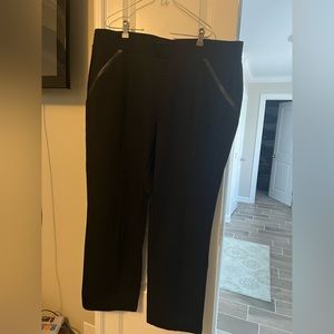 Black dress pants, no button or zipper